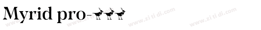 Myrid pro字体转换